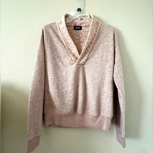 Monrow Neps Shawl Collar Pullover Sweatshirt